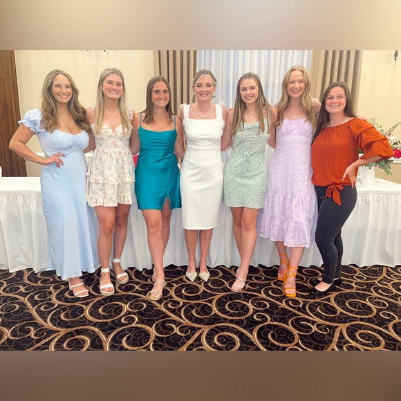 ASOS Orange heels with 4.5 inch heel and clear strap - Picture 6 of 7